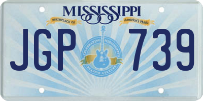 MS license plate JGP739