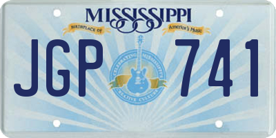MS license plate JGP741