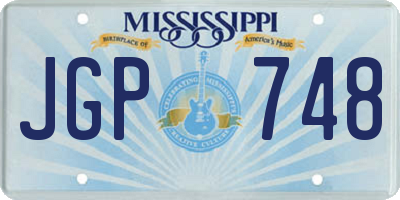MS license plate JGP748