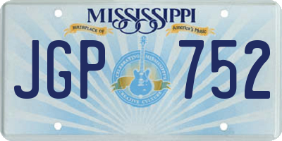 MS license plate JGP752