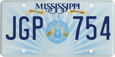 MS license plate JGP754