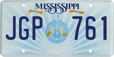 MS license plate JGP761