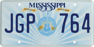 MS license plate JGP764