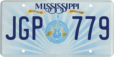 MS license plate JGP779
