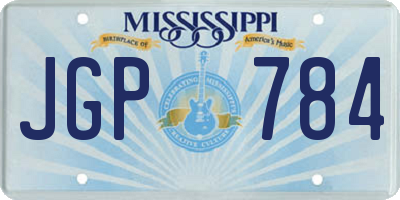 MS license plate JGP784