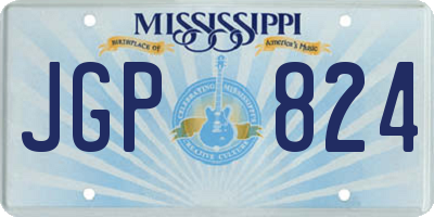 MS license plate JGP824