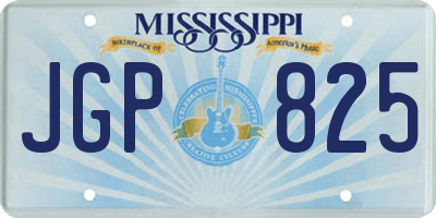 MS license plate JGP825