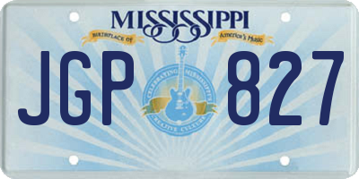 MS license plate JGP827