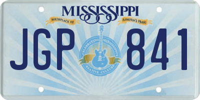 MS license plate JGP841