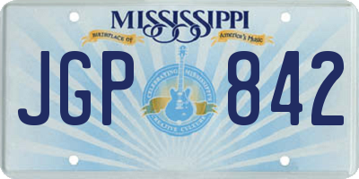 MS license plate JGP842