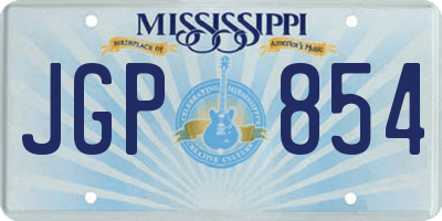 MS license plate JGP854