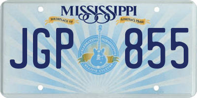 MS license plate JGP855