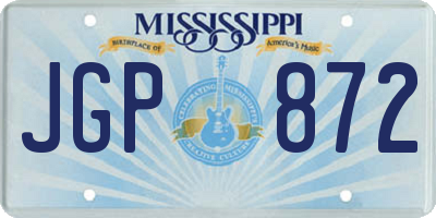 MS license plate JGP872