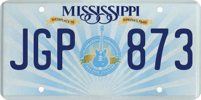 MS license plate JGP873