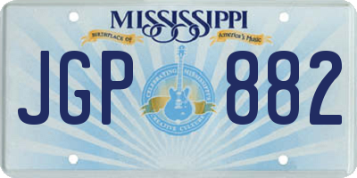 MS license plate JGP882