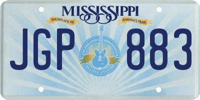 MS license plate JGP883