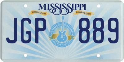 MS license plate JGP889
