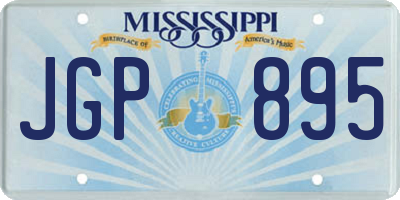MS license plate JGP895