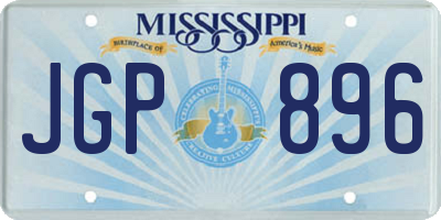 MS license plate JGP896
