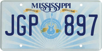 MS license plate JGP897