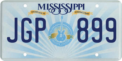MS license plate JGP899
