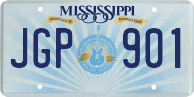 MS license plate JGP901