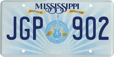 MS license plate JGP902