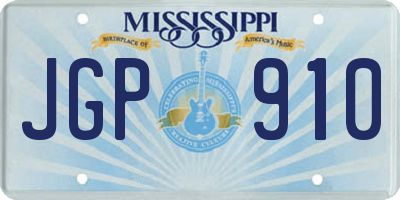 MS license plate JGP910