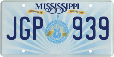 MS license plate JGP939