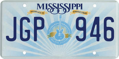 MS license plate JGP946