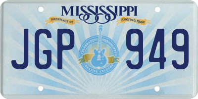 MS license plate JGP949