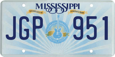 MS license plate JGP951