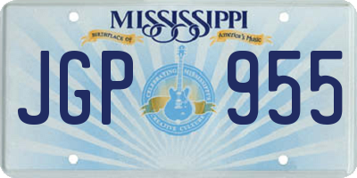 MS license plate JGP955