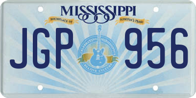 MS license plate JGP956