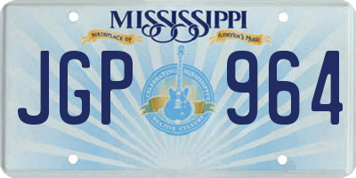 MS license plate JGP964