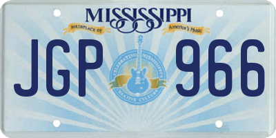 MS license plate JGP966