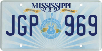 MS license plate JGP969