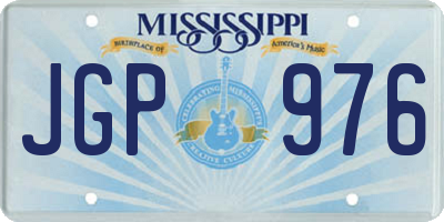 MS license plate JGP976