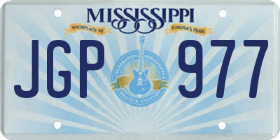 MS license plate JGP977