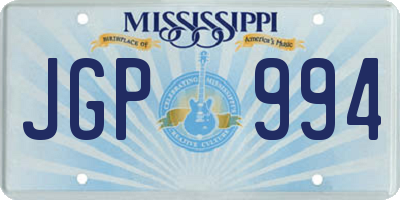 MS license plate JGP994