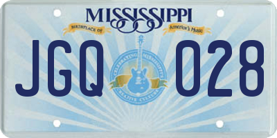 MS license plate JGQ028
