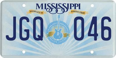 MS license plate JGQ046