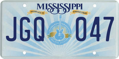 MS license plate JGQ047