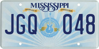 MS license plate JGQ048
