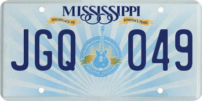 MS license plate JGQ049
