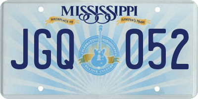 MS license plate JGQ052