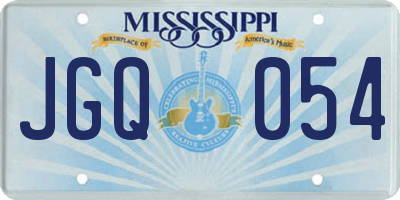 MS license plate JGQ054