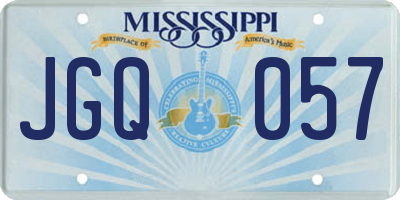 MS license plate JGQ057