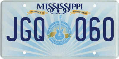 MS license plate JGQ060