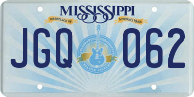 MS license plate JGQ062